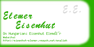 elemer eisenhut business card